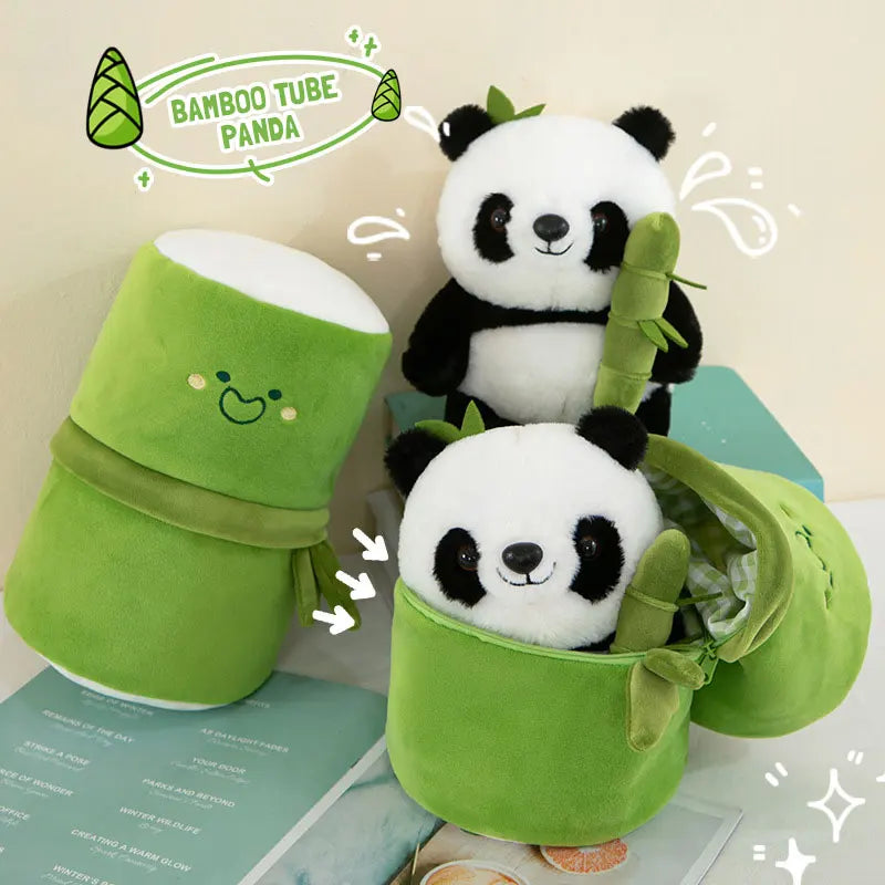 Peluche Panda de Bambú 25-38cm - Muñeco Suave para Niños