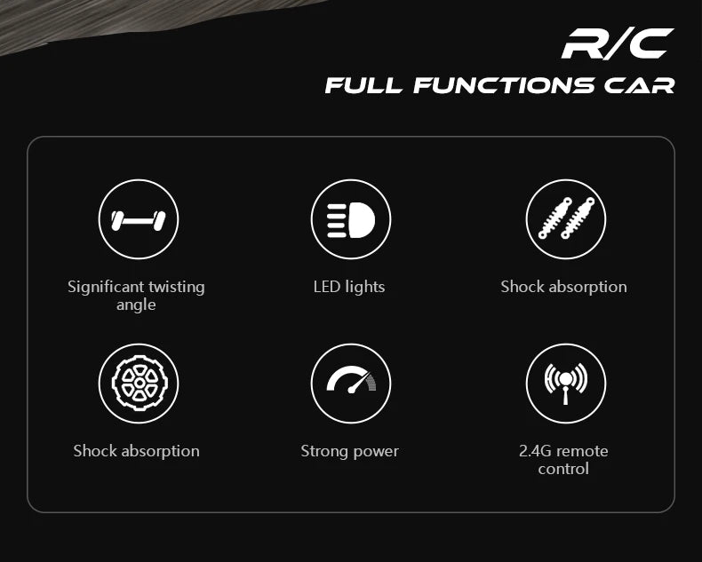 Coche RC ZWN Aleación Todoterreno 1:20 con Luz LED Control Remoto