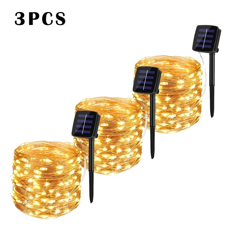 Guirnalda LED Solar para Jardín 7-32M - Impermeable IP65 8 Modos