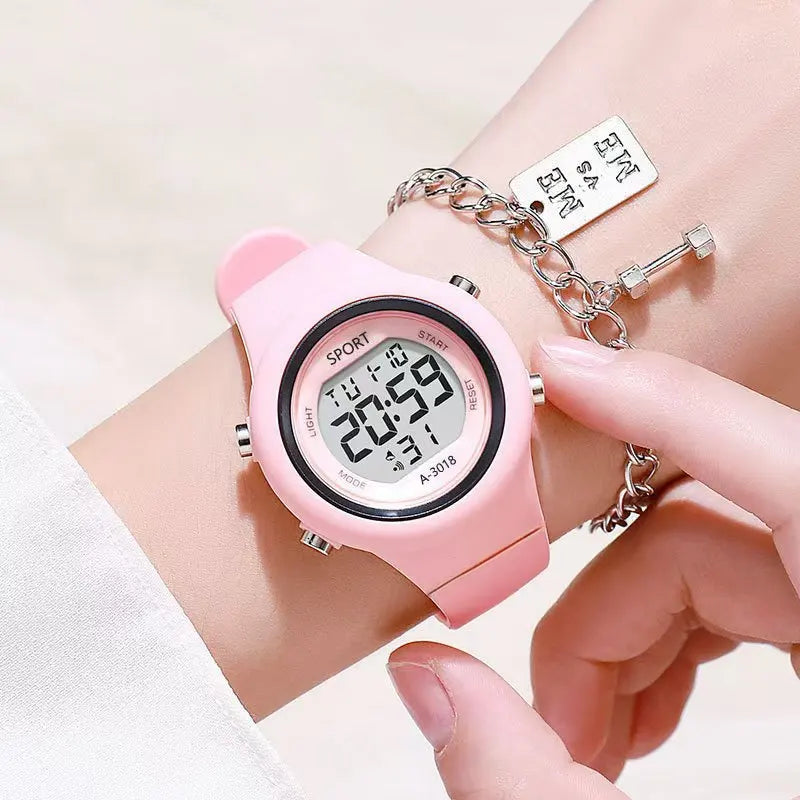 Nuevo reloj 3D con orejas de gato para niños, relojes electrónicos deportivos para niñas y niños, reloj de pulsera Digital LED luminoso resistente al agua para estudiantes, regalos
