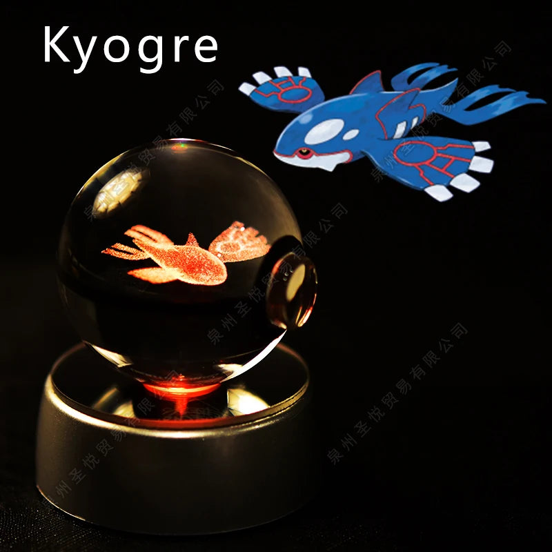 Lámpara Nocturna Pokémon Bola de Cristal 3D Pikachu