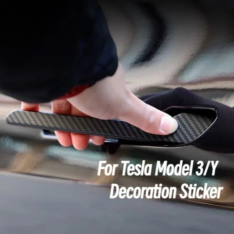 1 Juego de película protectora para manija de puerta Tesla modelo actualizado 3Y, película protectora transparente de TPU resistente a los arañazos