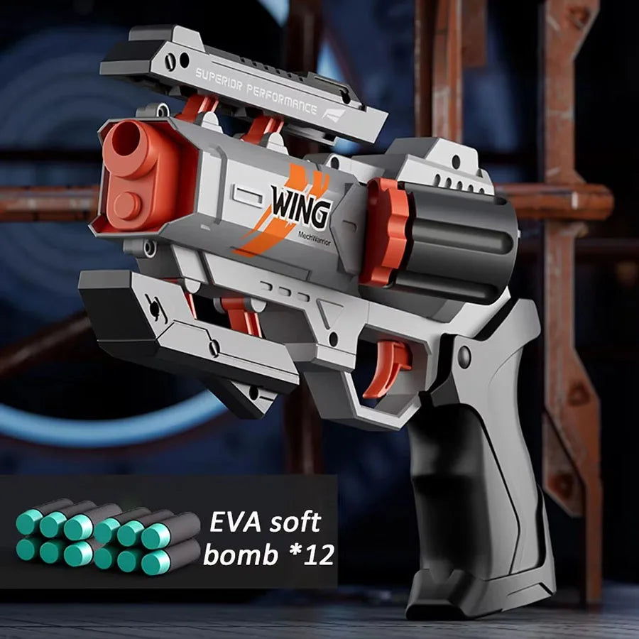 Revólver de Juguete con Balas de Espuma EVA - Pistola para Niños