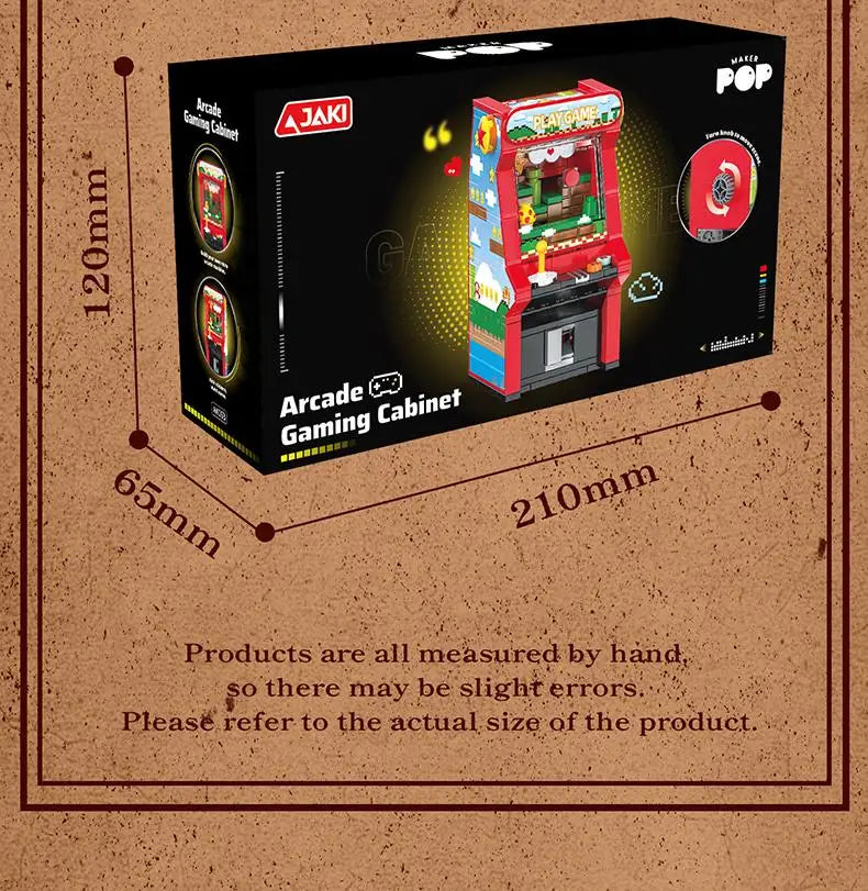 Consola de Juegos de la Serie Electrónica Retro JAKI, Bloques de Construcción de Alta Calidad, Modelo MOC, Ensamblaje Creativo, Adorno, Regalo de Cumpleaños para Niños