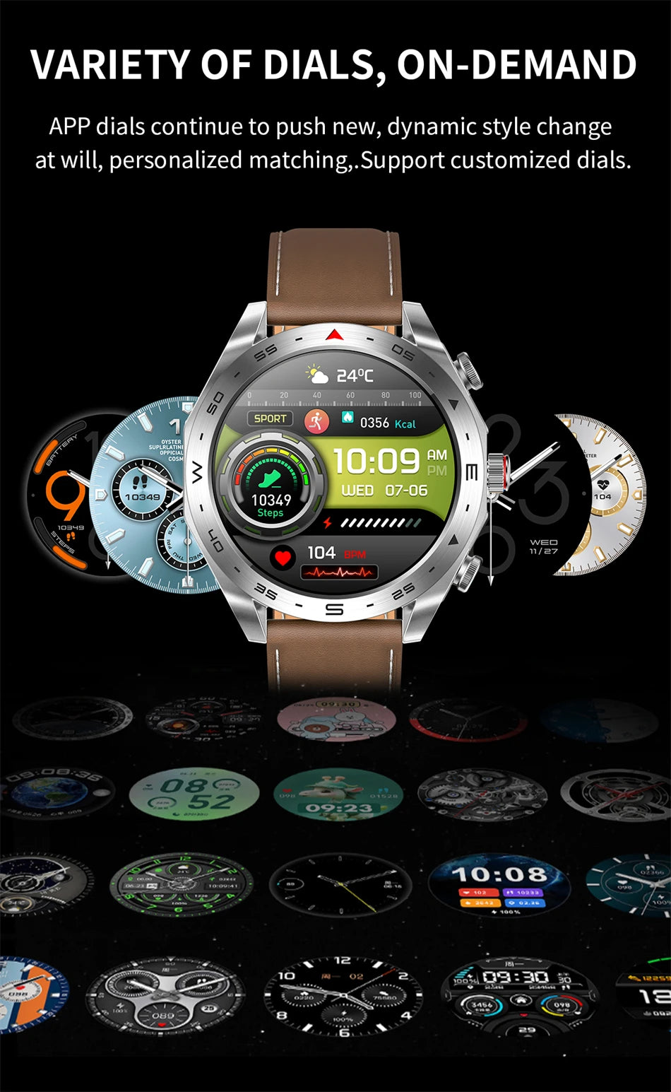 Reloj Inteligente AMOLED con Auriculares Bluetooth Incluidos