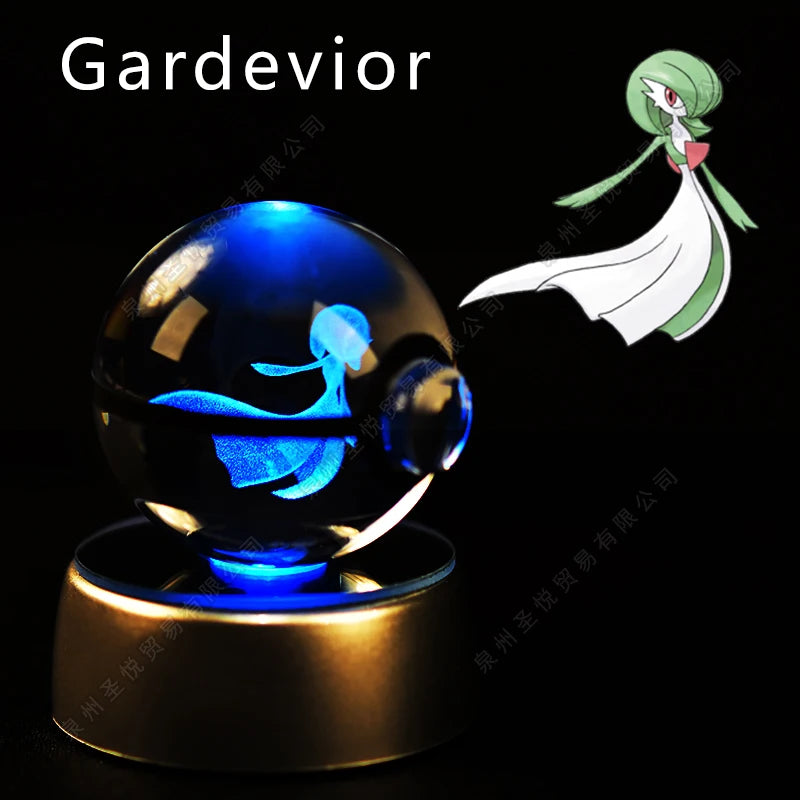 Lámpara Nocturna Pokémon Bola de Cristal 3D Pikachu