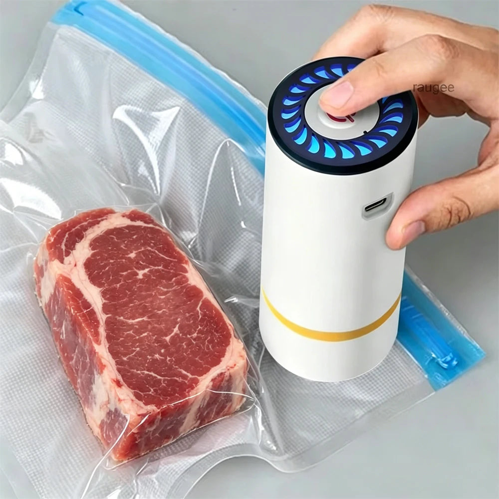 Selladora al vacío eléctrica recargable para conservación de alimentos