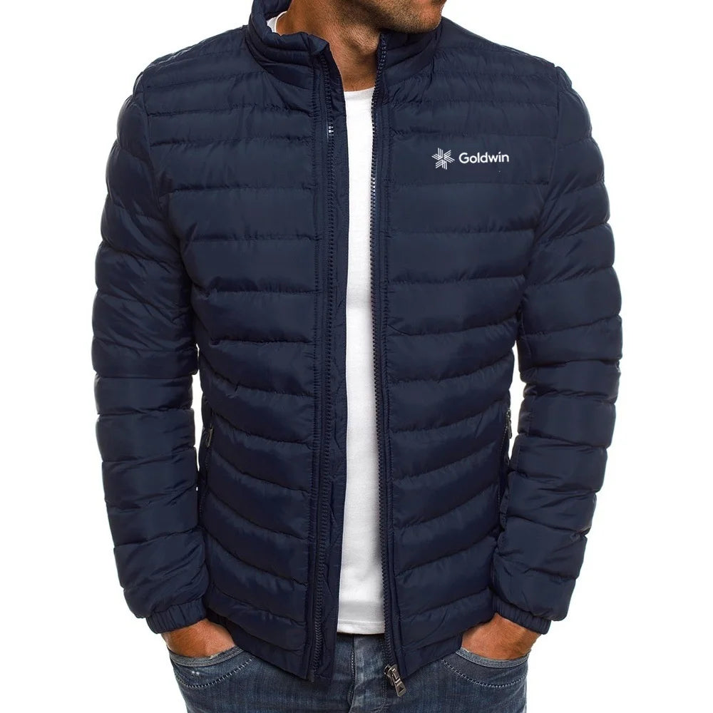 Chaqueta Hombre Otoño Invierno con Cuello Alto y Cremallera
