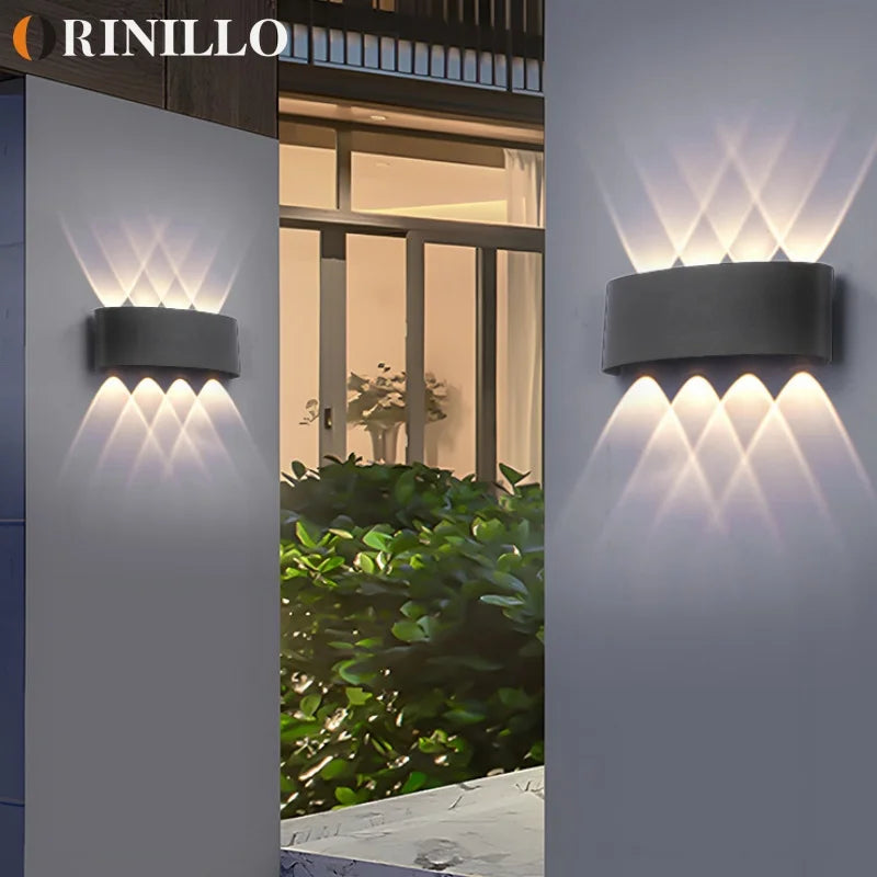 Lámpara de Pared LED Exterior IP65 Impermeable Moderna para Hogar