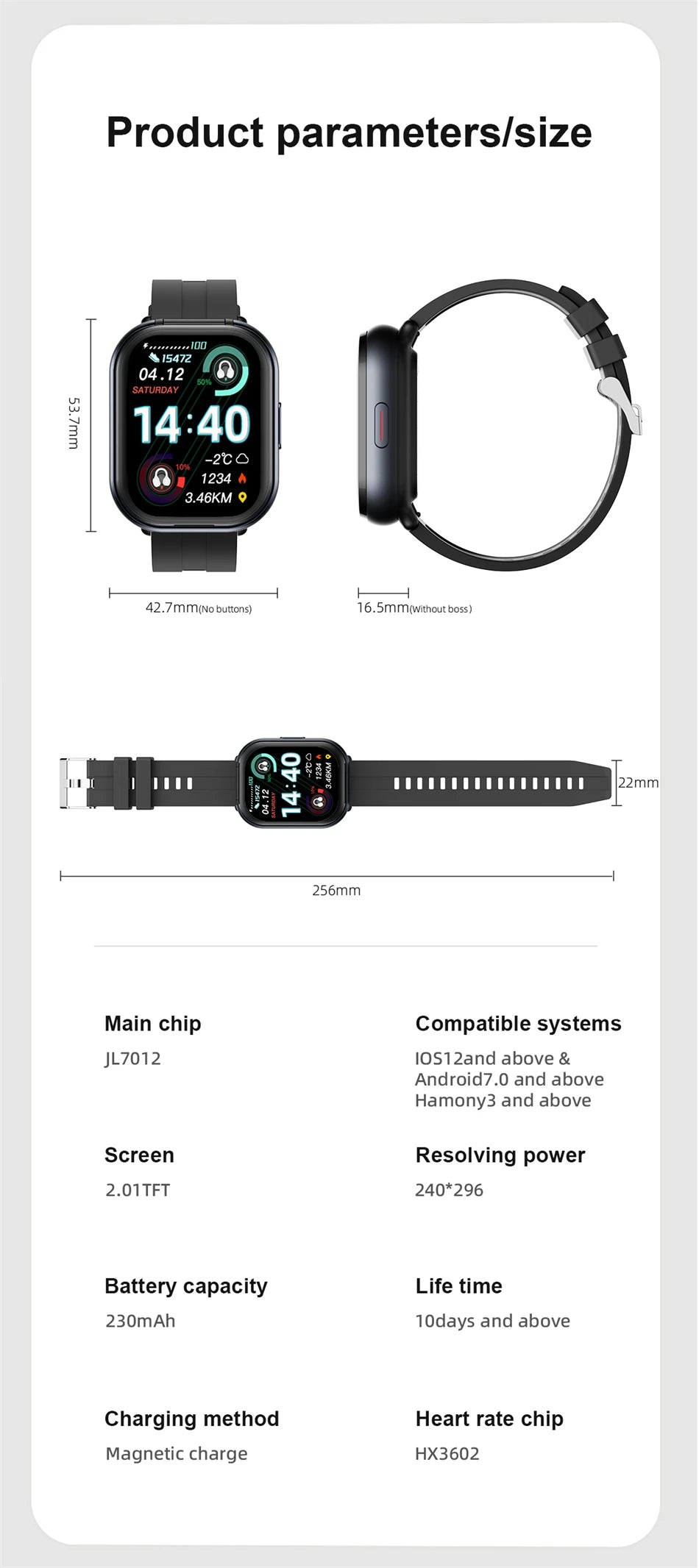 Reloj Inteligente LIGE con Auriculares Bluetooth 2 en 1
