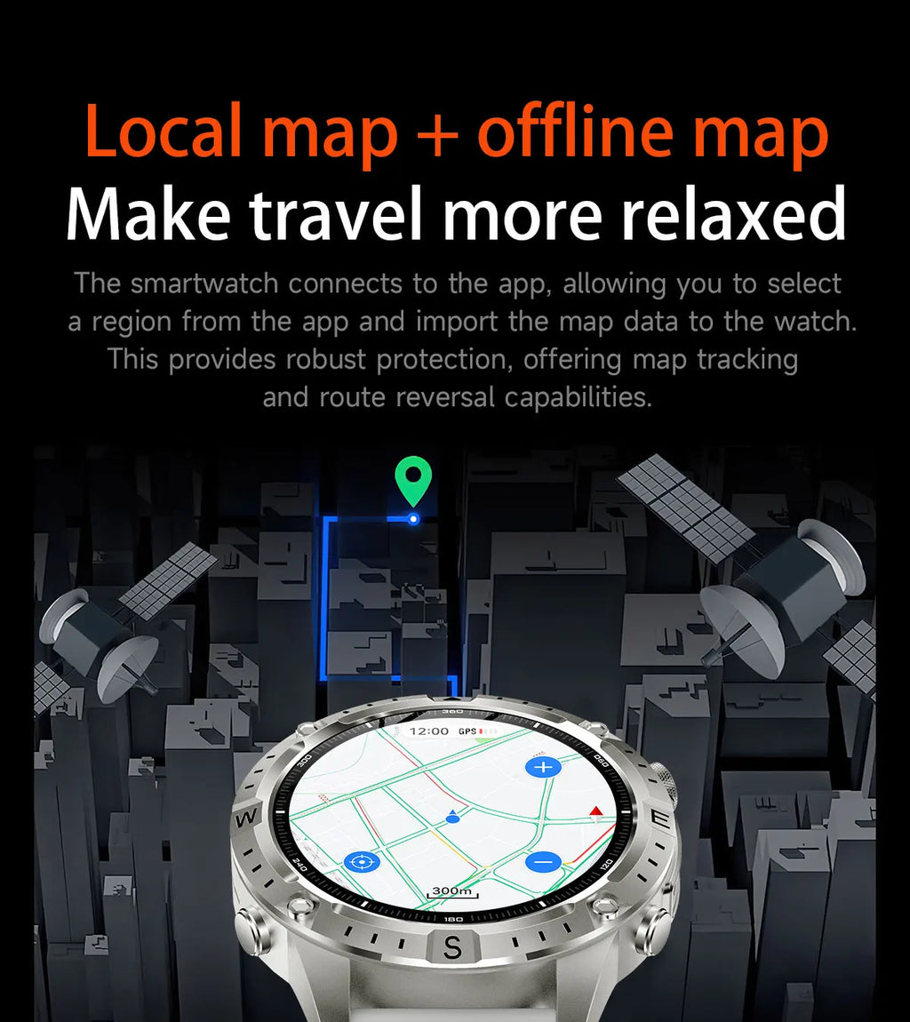 Reloj Inteligente Deportivo con GPS, Mapa Offline y Pantalla AMOLED