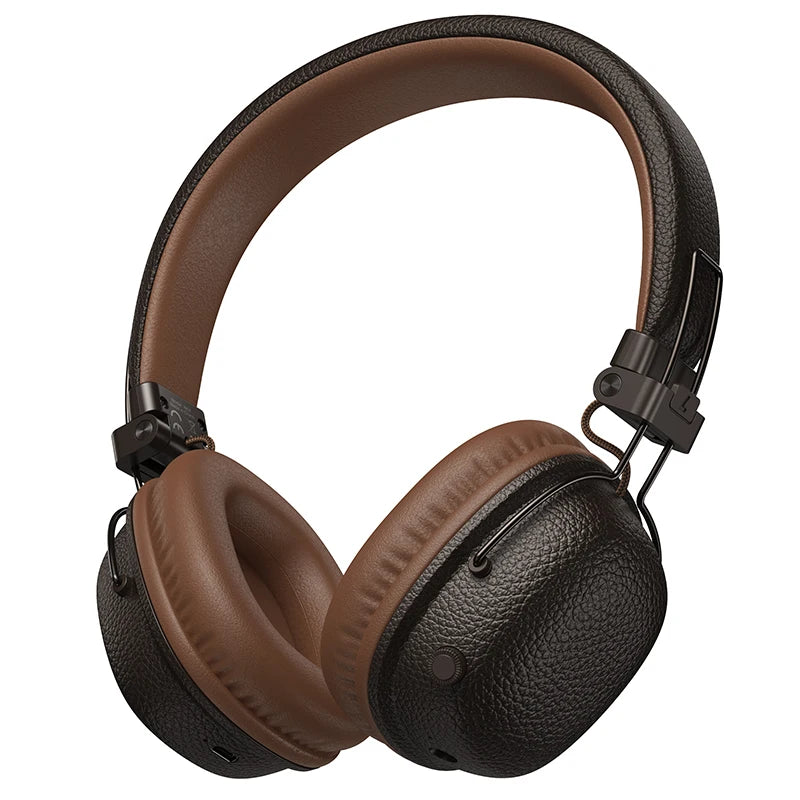 HOCO Retro Auriculares Bluetooth 5.4 Cuero PU HiFi