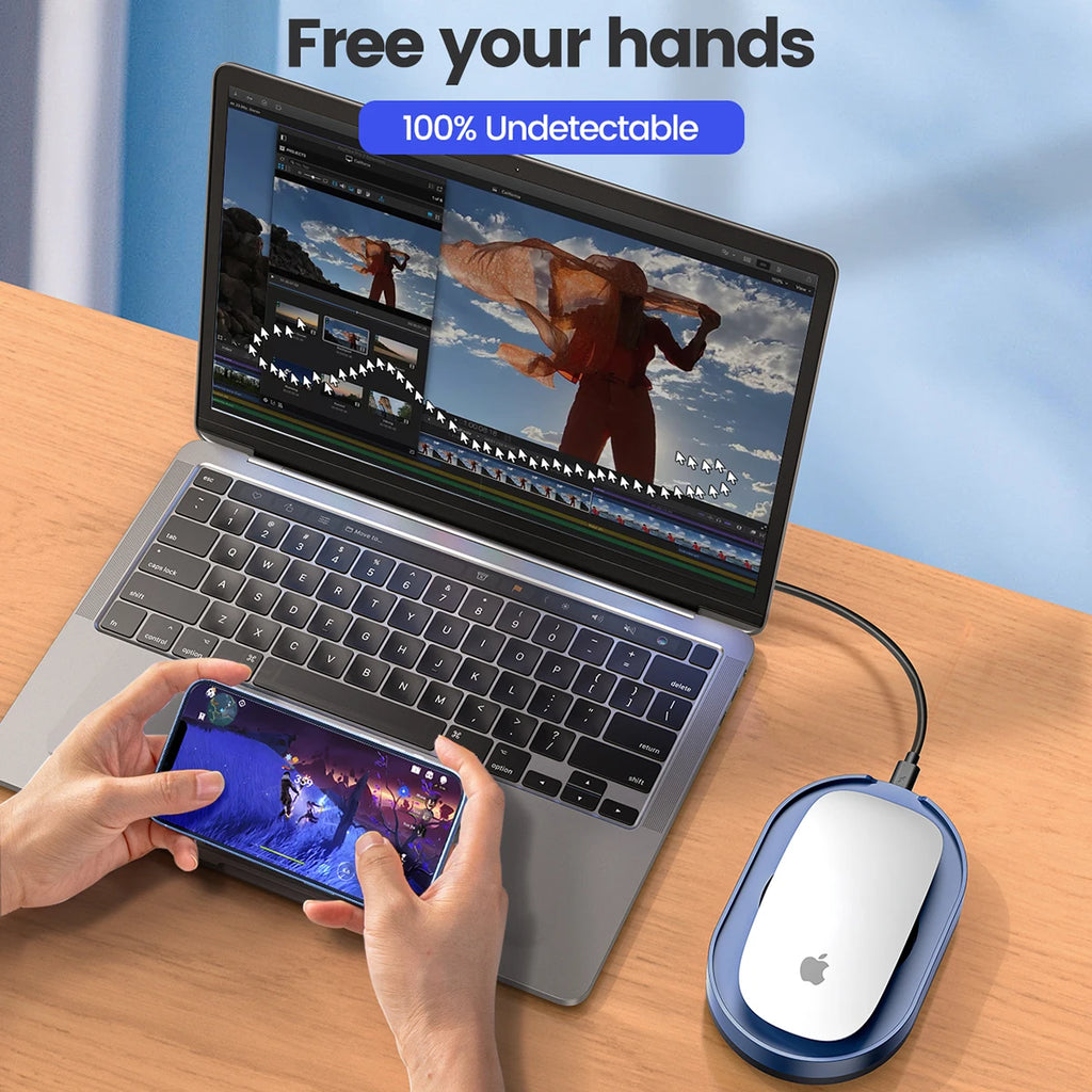 Movimiento automático antisueño del ratón Virtual para evitar la pantalla de bloqueo de la computadora con interruptor de encendido/apagado Jiggler de ratón indetectable