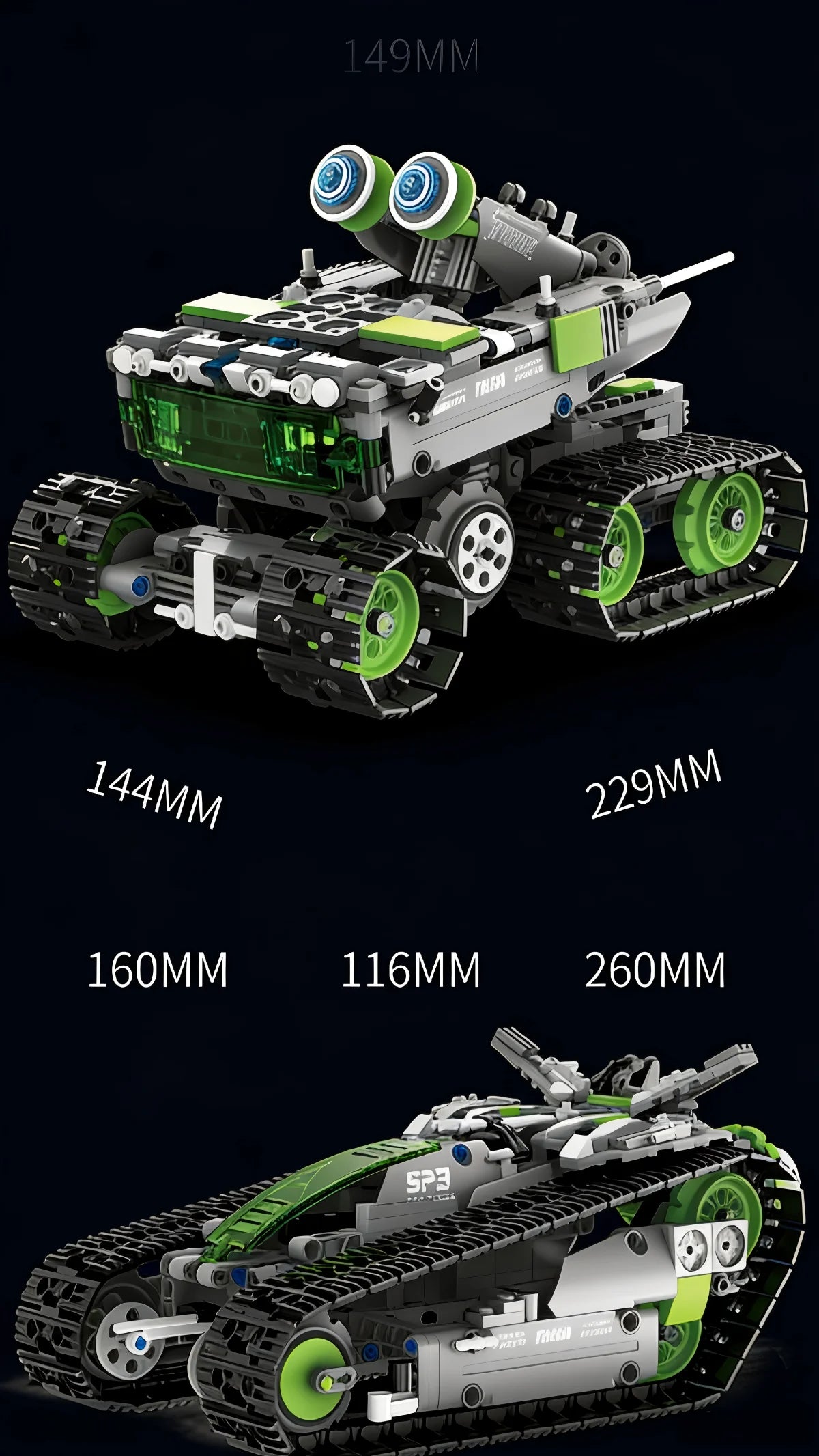 Bloques de construcción de robots con control remoto programable, juego de juguetes de ensamblaje electrónico de 757 piezas, decoración del hogar, regalos de cumpleaños y días festivos