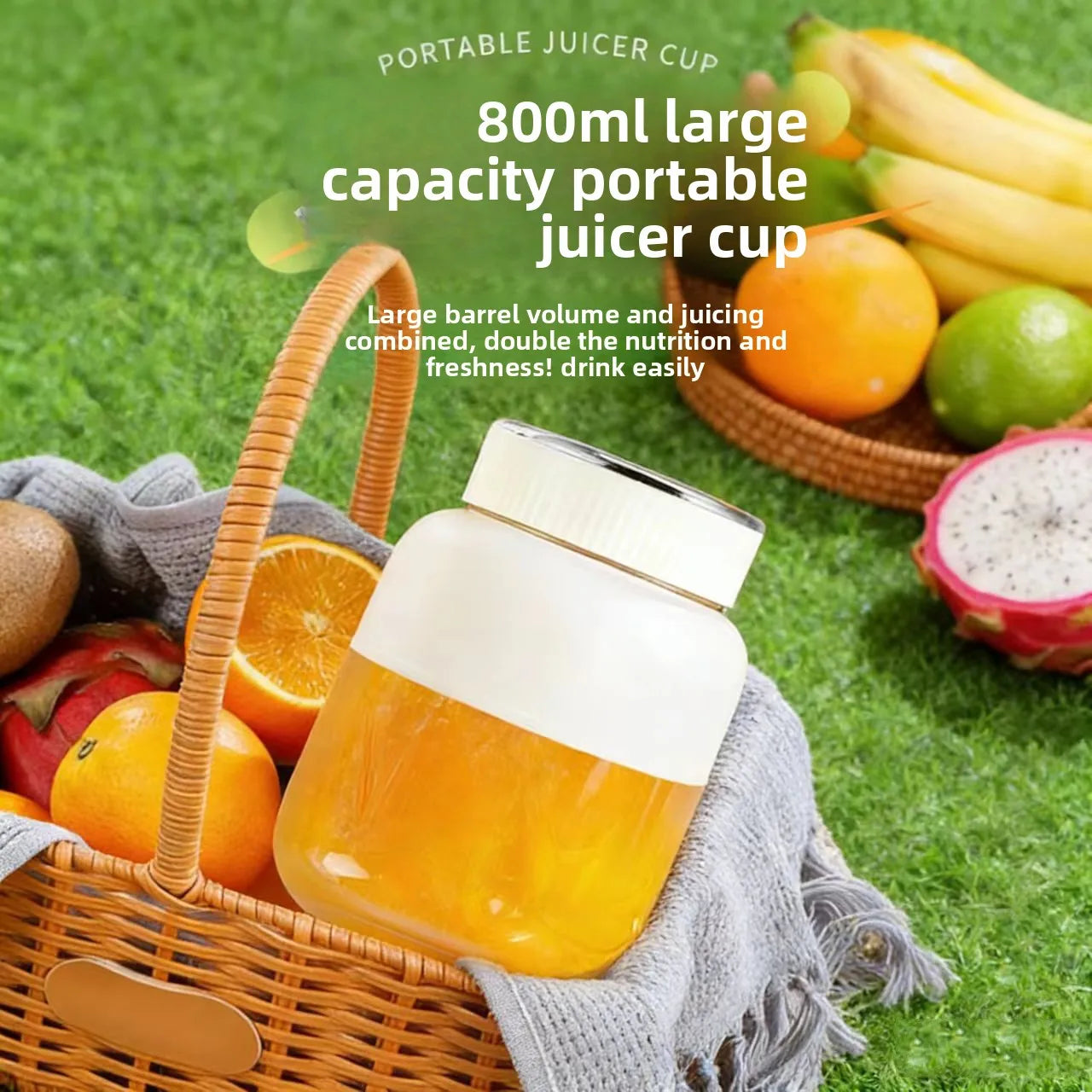 Licuadora Portátil Recargable USB 500-1000 ml
