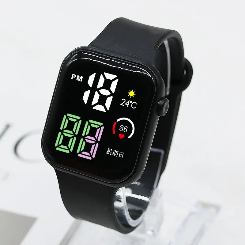 Reloj Deportivo Digital LED Luminoso para Niños