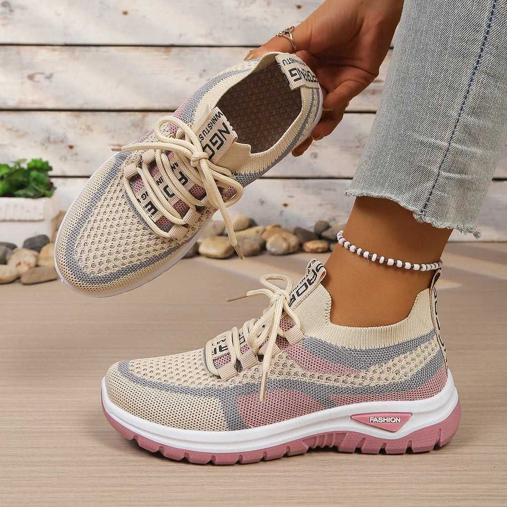 Zapatillas Informales de Lona para Mujer con Cordones