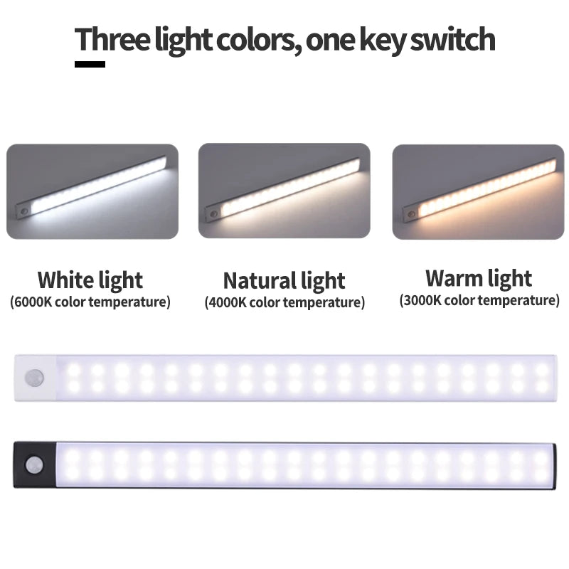 Luz LED de 3 Colores con Sensor para Armario