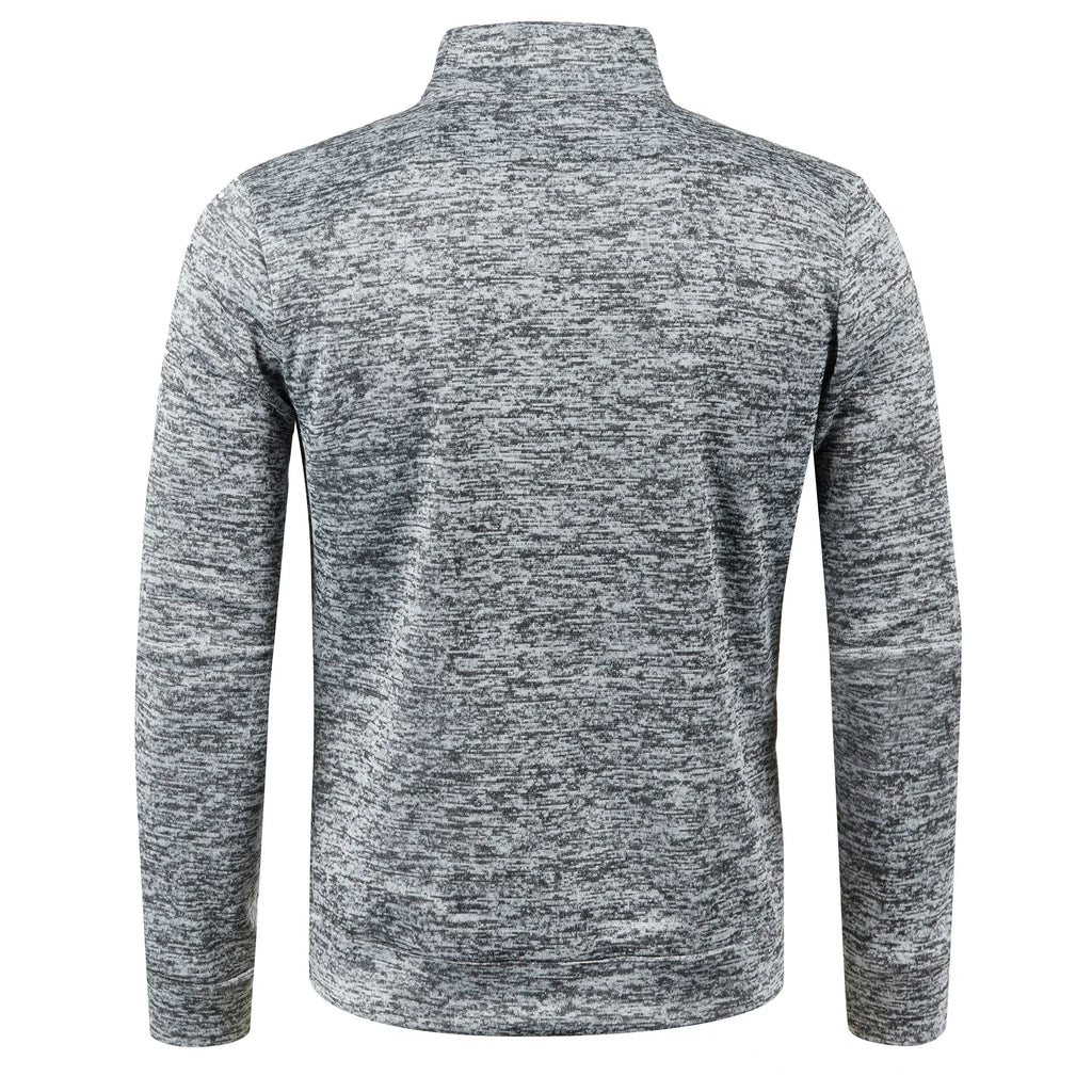 Otoño e Invierno, nuevo suéter largo con cremallera y mangas de bloque de Color para hombre, suéter fino de felpa, chaqueta informal ajustada, abrigo cómodo