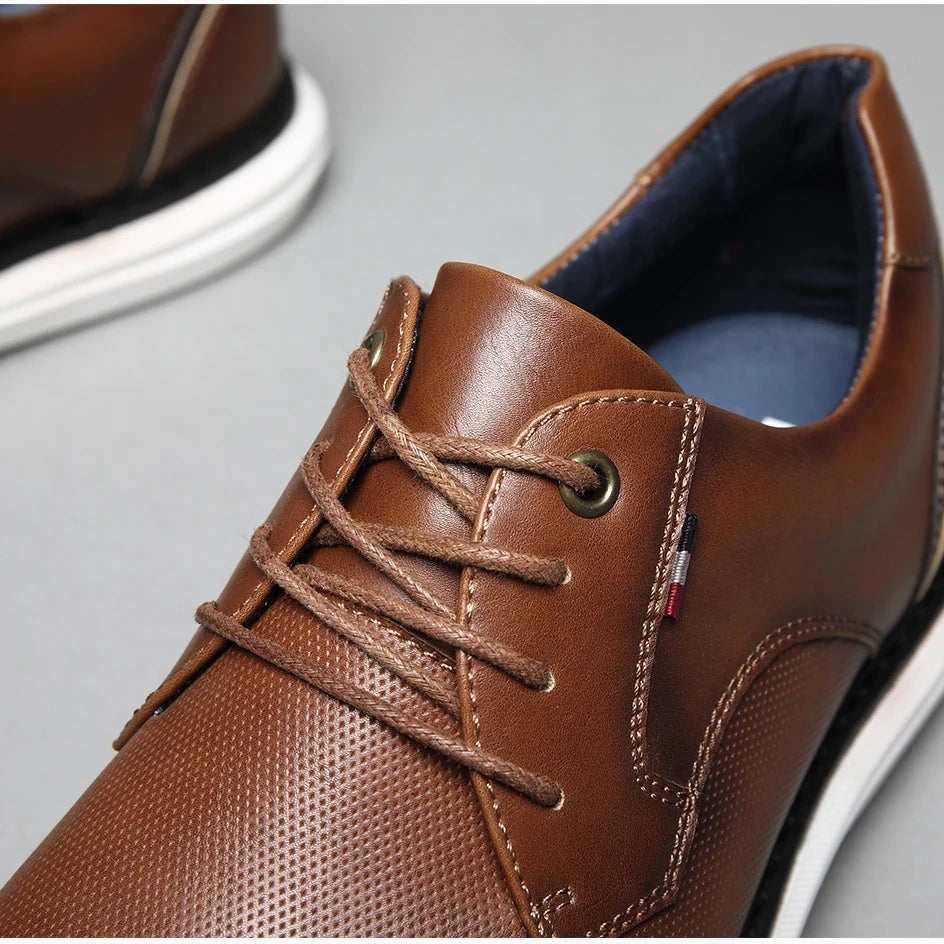 Zapatos de Hombre, Zapatos Casuales de Marca de Lujo, Cómodos, con Cordones, Estilo Ejecutivo, Zapatos de Vestir BHKH