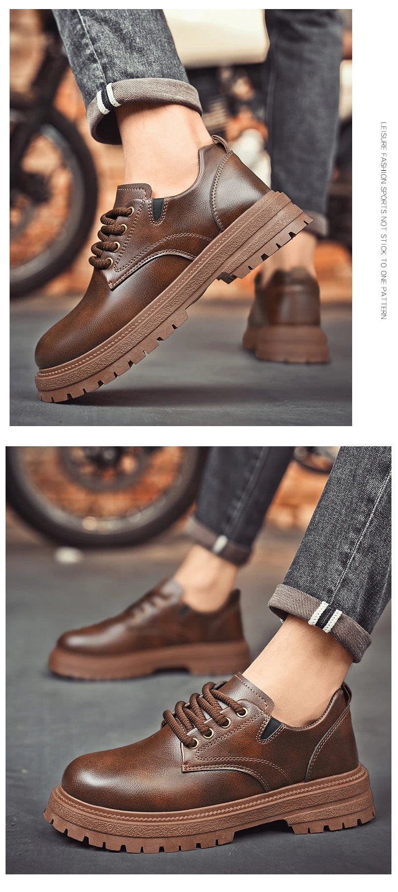 Alta calidad, zapatos informales de cuero para negocios, cómodos zapatos italianos de fondo grueso para hombre, zapatos Oxford antideslizantes para exteriores