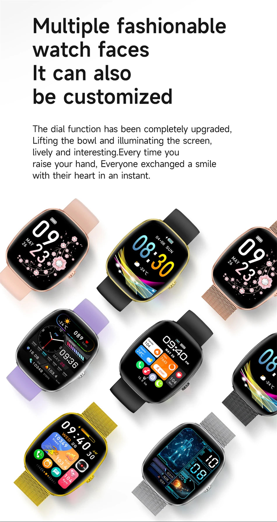 Reloj Inteligente LIGE para Mujer Bluetooth con Caja