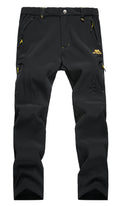 Pantalones de senderismo impermeables para hombre, pantalones de esquí para nieve con forro polar para exteriores, pantalones de Snowboard Softshell de invierno