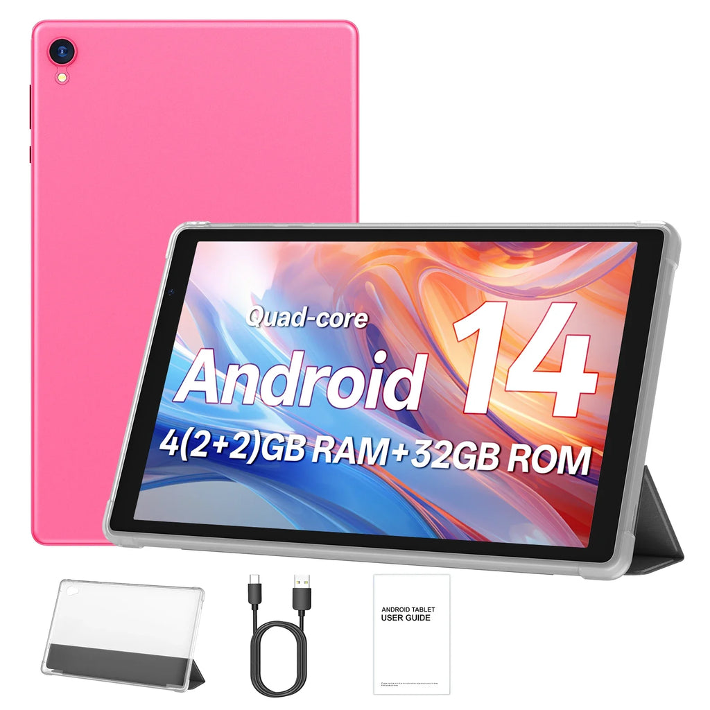 Nueva Tablet Android 14 de 10.0 Pulgadas 2026 (Funda Protectora Incluida), 4GB RAM (2GB + 2GB Expandible), 32GB ROM, Wi-Fi 6, 6000mAh