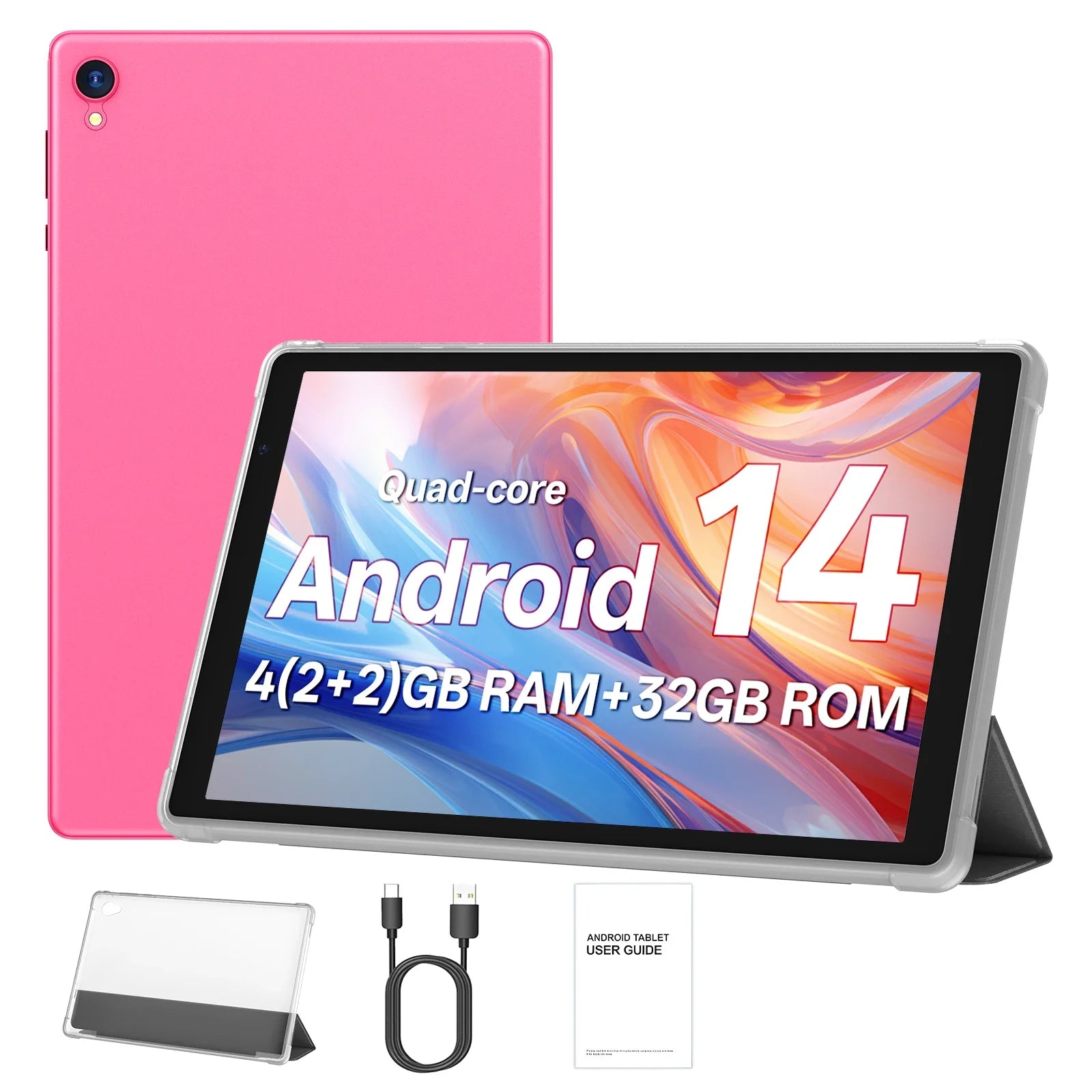Nueva Tablet Android 14 de 10.0 Pulgadas 2026 (Funda Protectora Incluida), 4GB RAM (2GB + 2GB Expandible), 32GB ROM, Wi-Fi 6, 6000mAh