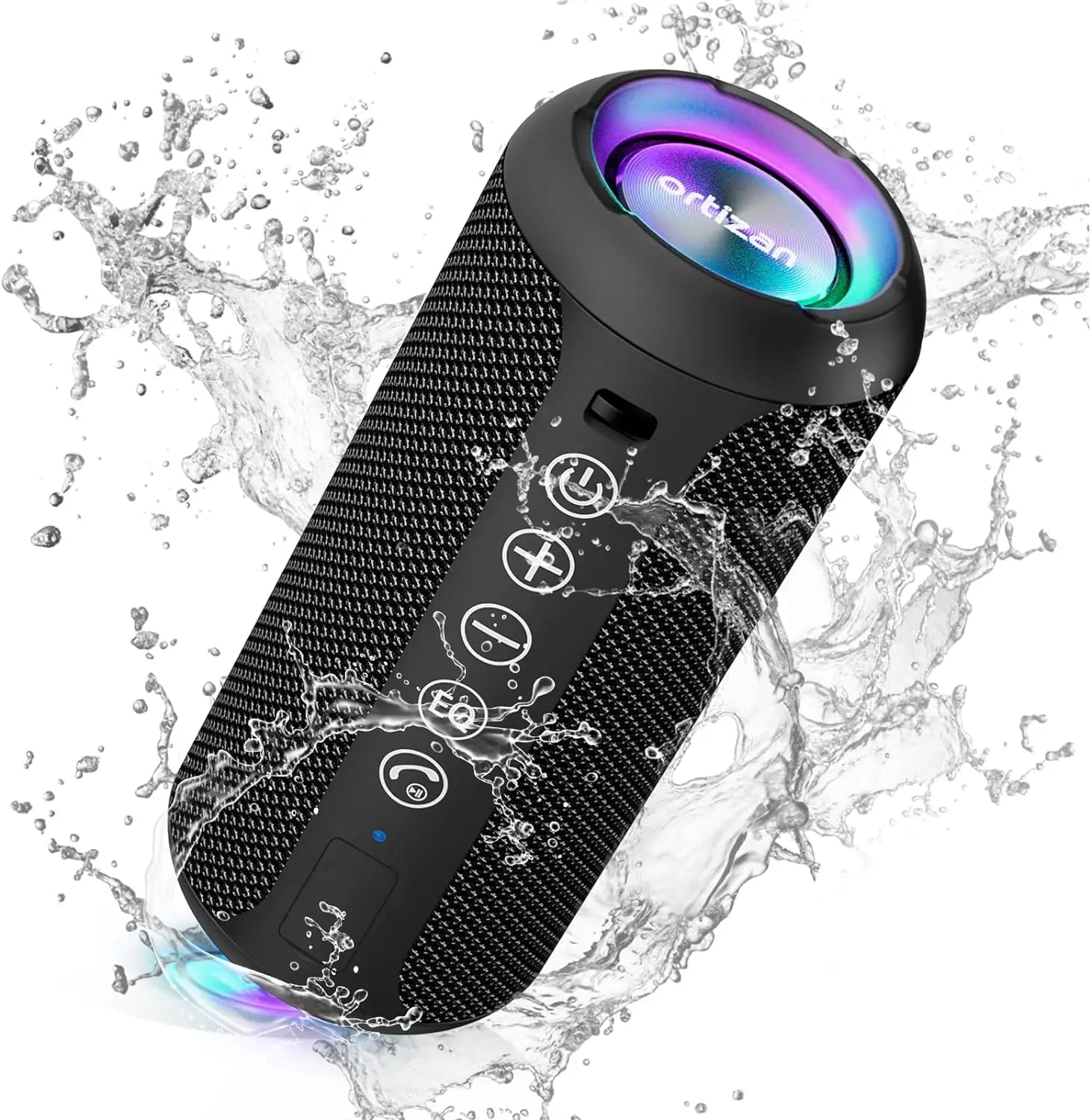 Altavoz Bluetooth Ortizan X10, altavoz portátil de graves mejorado con ranura para tarjeta TF, 30H de reproducción, altavoz resistente al agua IPX7 para acampar