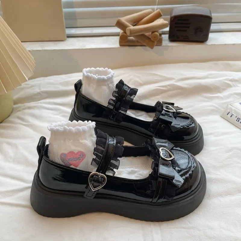 Zapatos Mary Jane con Plataforma y Hebilla para Mujer