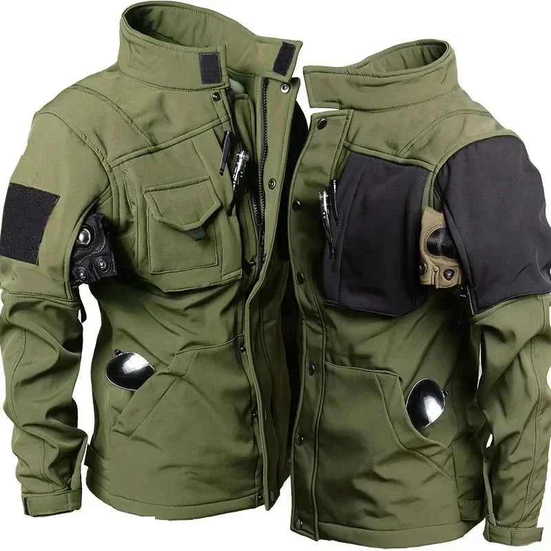 Chaqueta Táctica Shark para Hombre — Polar, Impermeable, Cortavientos