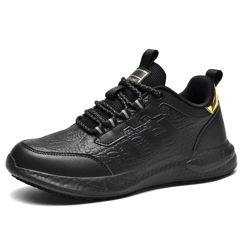Zapatos de Chef para las cuatro estaciones, suela suave, antideslizantes, impermeables, a prueba de aceite, zapatos de trabajo de cocina, zapatillas ligeras informales de moda de talla grande para hombre