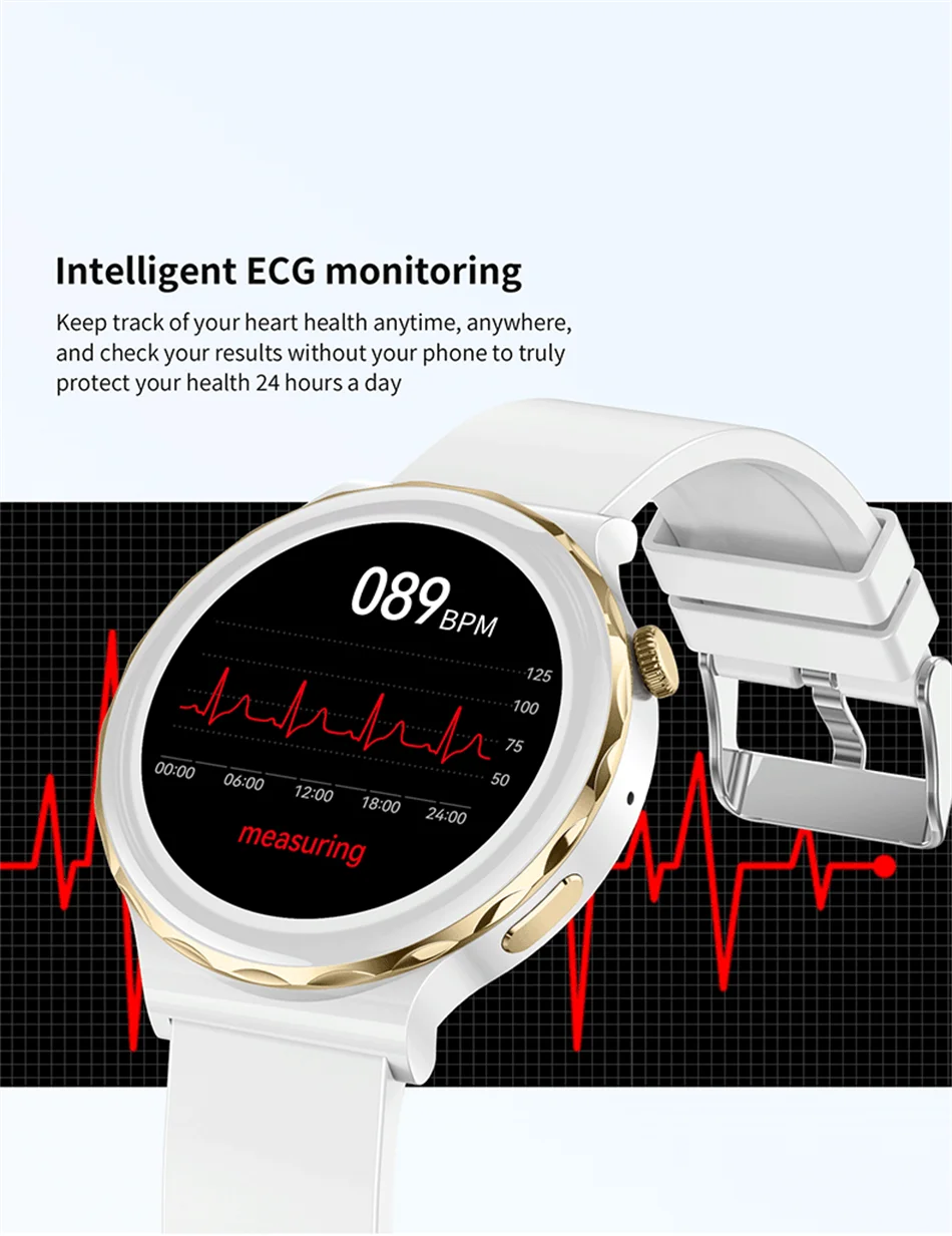 Smartwatch AMOLED ECG+PPG Mujer Impermeable