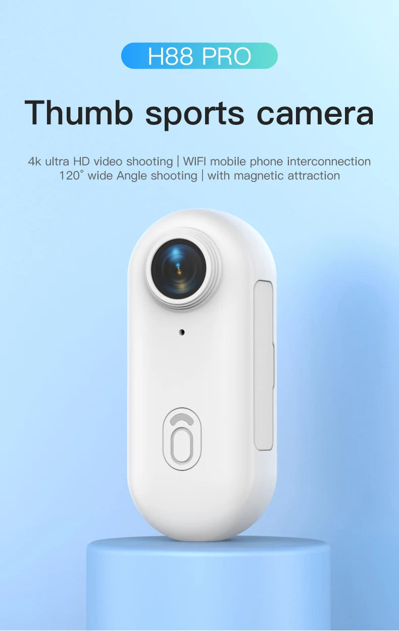Cámara de acción mini 1080P/4K con WiFi y resistencia al agua hasta 30 metros