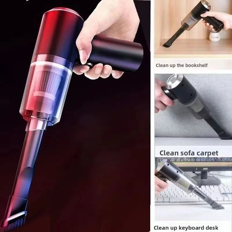Aspiradora de mano inalámbrica portátil recargable por USB con función soplado y succión