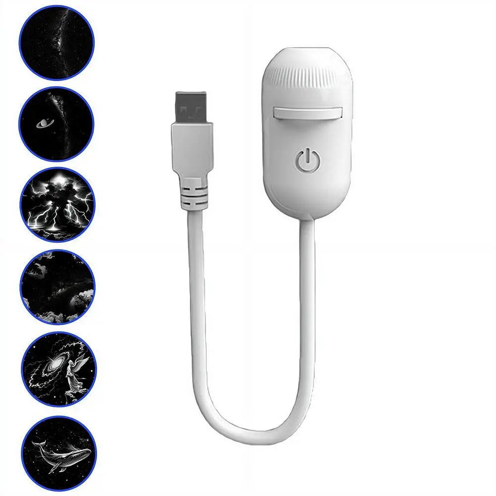 Mini Proyector de Estrellas 2 en 1, Lámpara Nocturna LED con Cielo Estrellado, Lámpara Ambiental para Dormitorio, Decoración y Luz de Ambiente LED