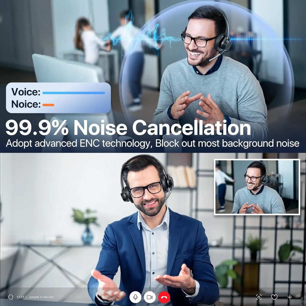 Auriculares Bluetooth 5.4 con Micrófono ENC y Conexión Multipunto