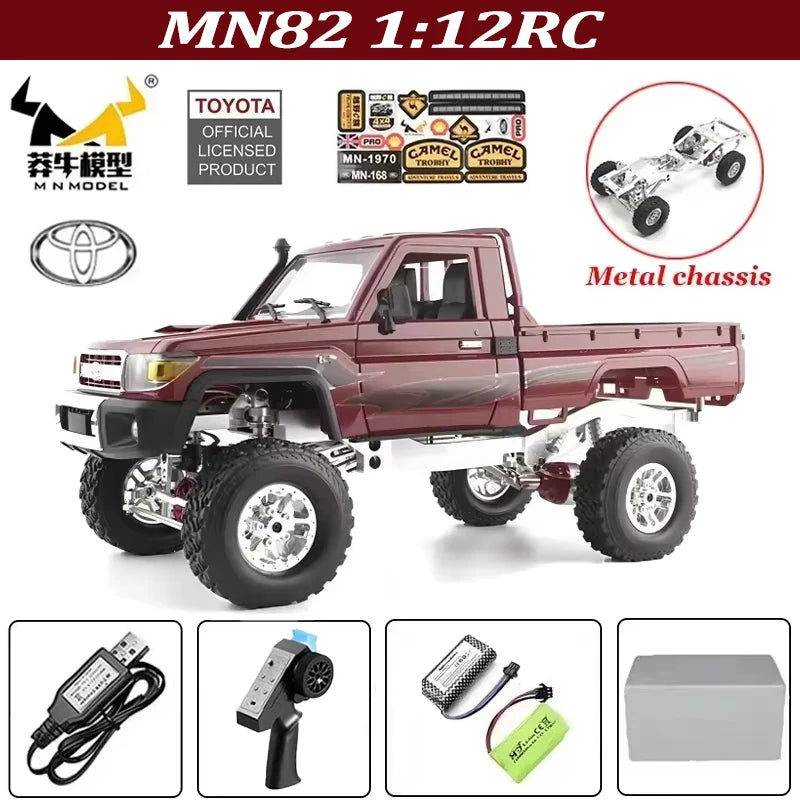 MN82 MN82S Toyota Rc 4x4 Rc CAR 2,4g 1/12 escala completa todoterreno Control remoto coche trepador de control remoto coche de juguete para regalo
