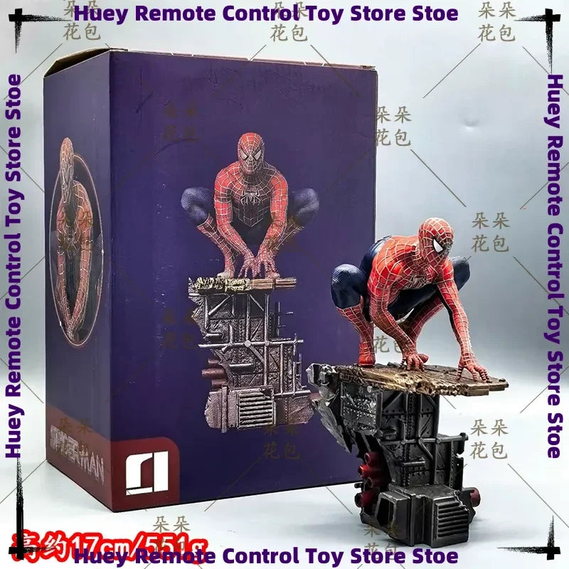 Juego de 3 figuras de acción de Spider-Man, estatuas de modelos coleccionables de Marvel para decoración de escritorio, regalo para fanáticos y coleccionistas