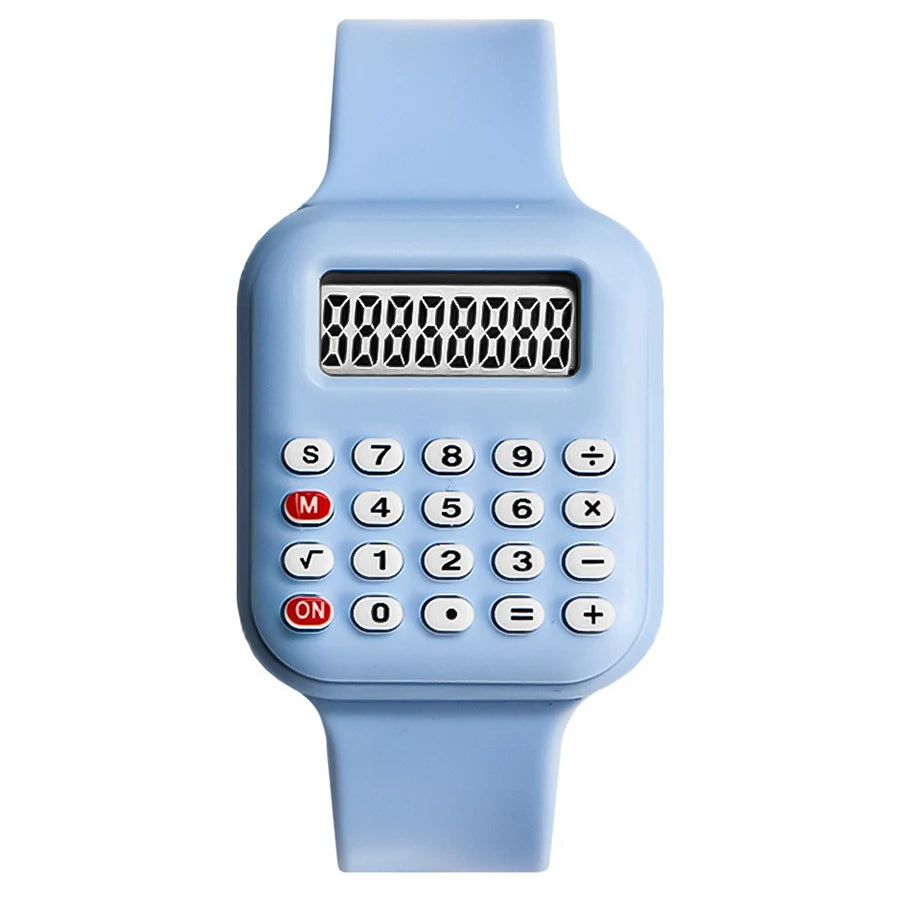 Reloj con calculadora creativa, reloj Digital LED de dibujos animados para niños, reloj electrónico deportivo de moda para niños y niñas, reloj de regalo para estudiantes