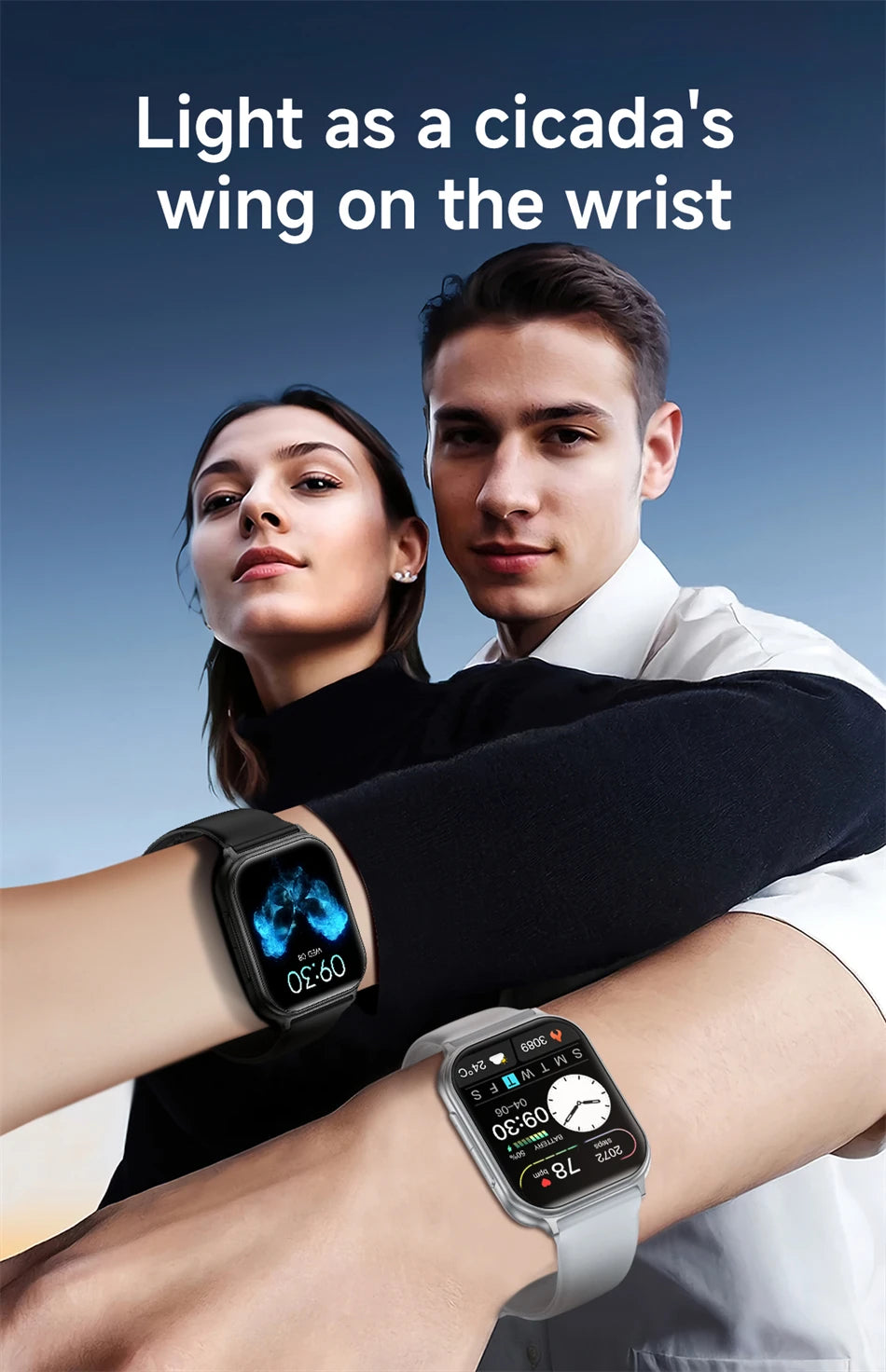 Reloj Inteligente Deportivo IP68 con Monitor de Ritmo Cardíaco 24H y Llamadas