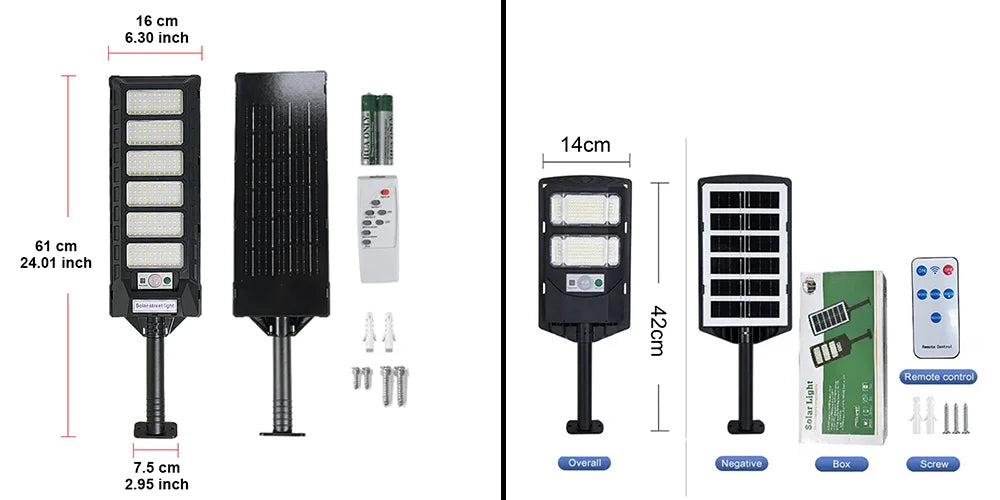 Lámpara Solar LED para Jardín con Sensor de Movimiento IP65
