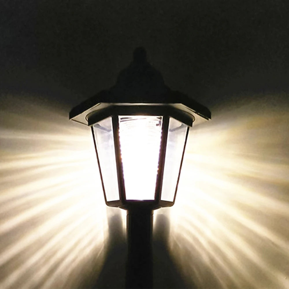 Lámpara Solar de Jardín LED para Exterior con Panel Solar