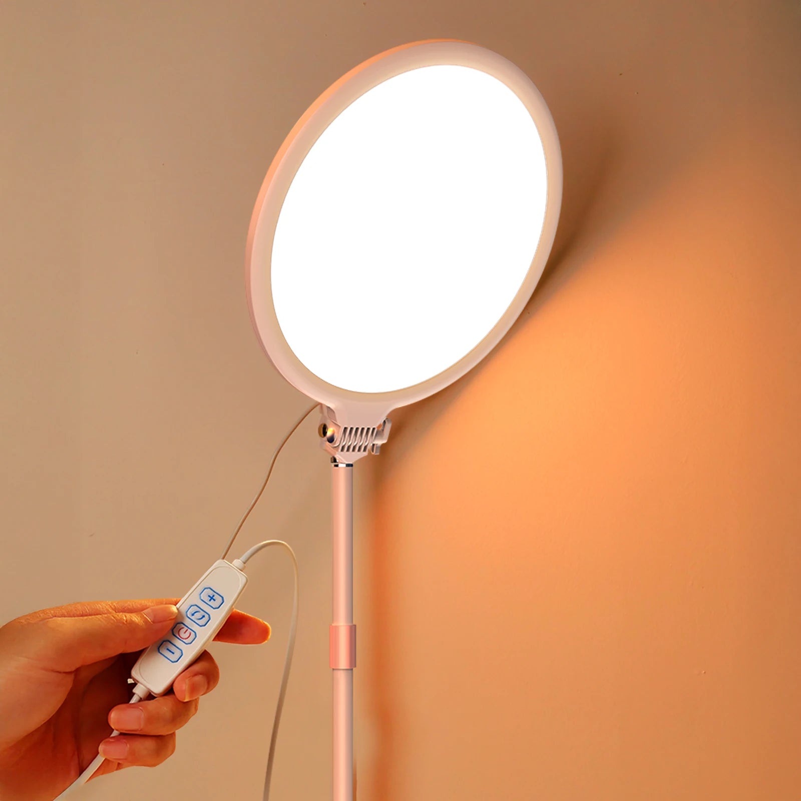 LUXCEO R8 luz LED para vídeo anillo redondo para Selfie luz regulable fotografía Panel de iluminación lámpara para sesión de conferencias en vivo con soporte