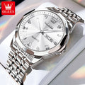 Reloj de Cuarzo OLEVS para Hombre con Acero Inox y Doble Calendario