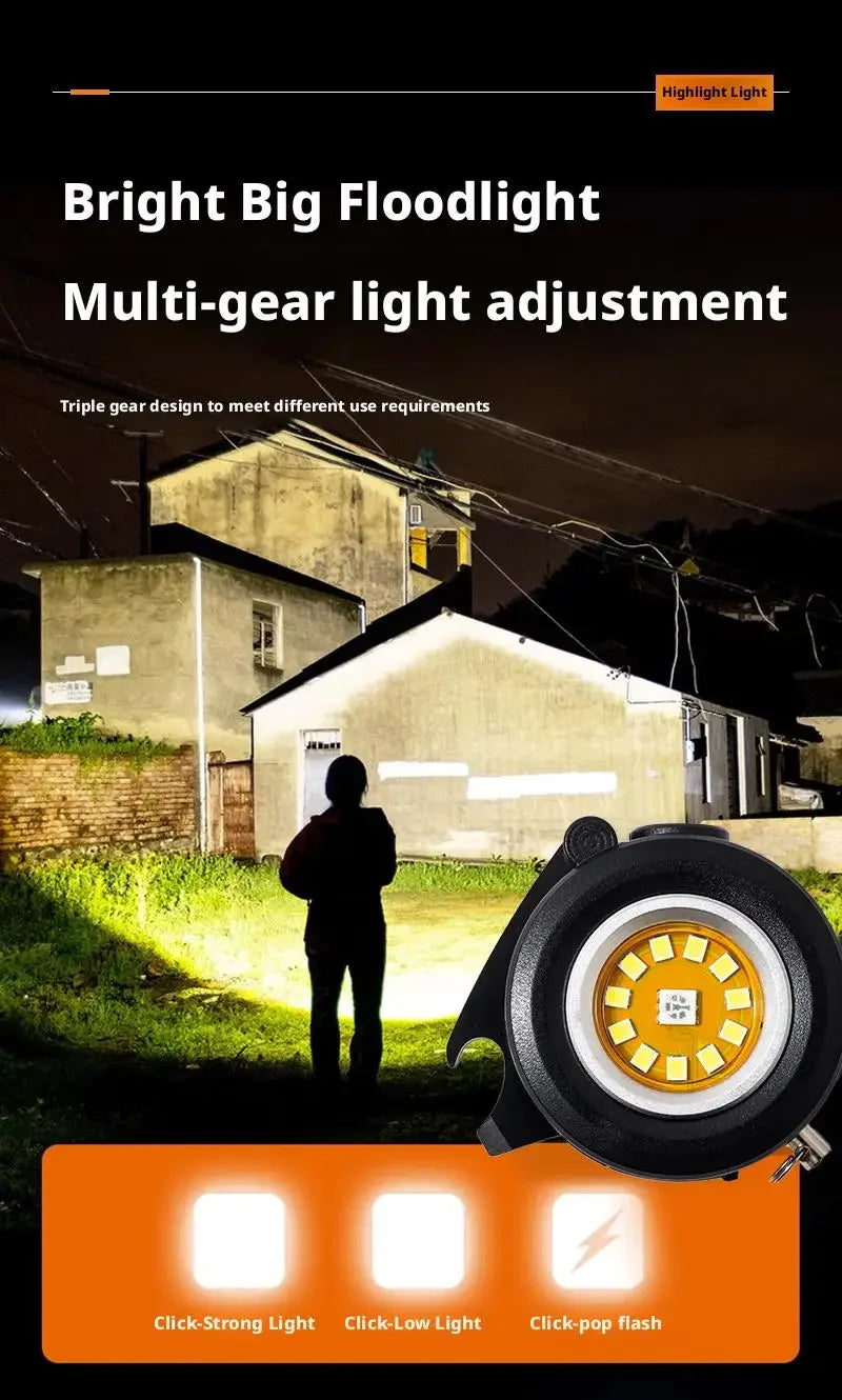 Mini Linterna Llavero COB 8 Modos de Emergencia