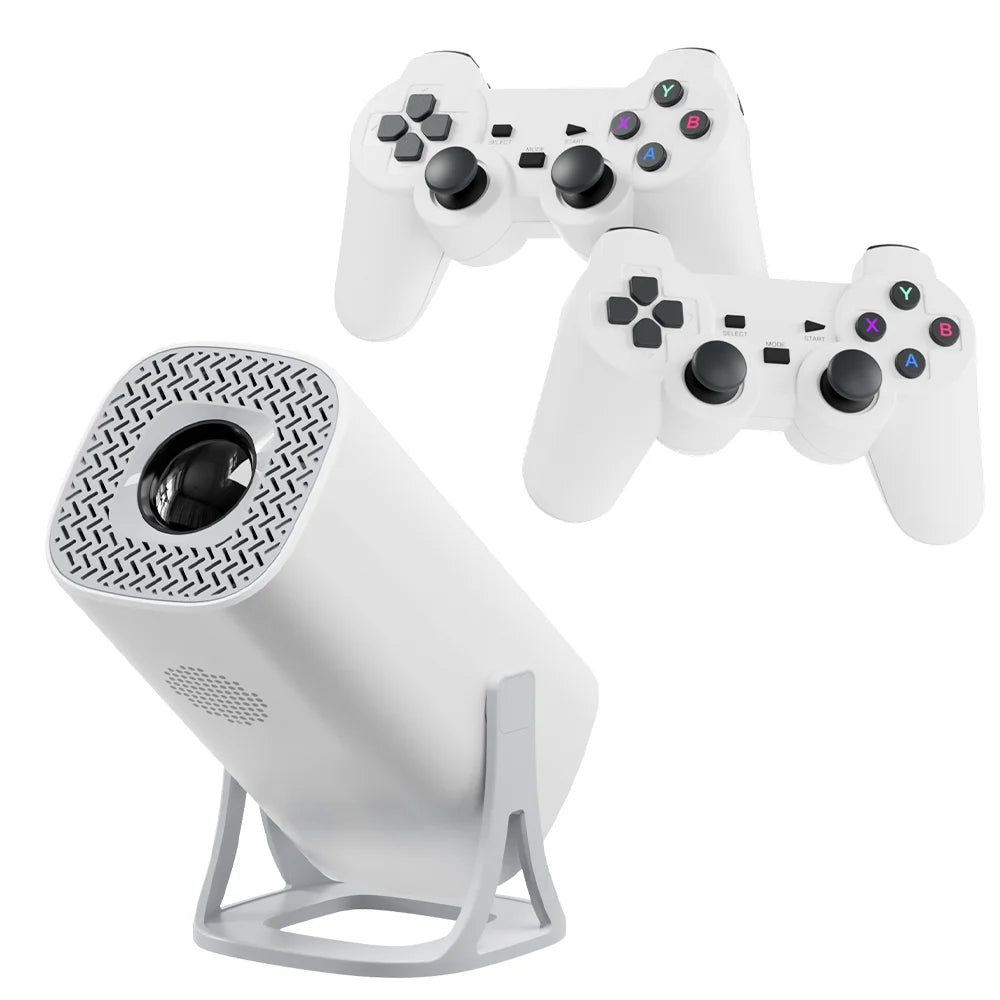 Proyector de juegos S40MAX Android 11, tarjeta TF de 64GB, controlador de juegos inalámbrico, WIFI Dual, 1280x720P, proyector portátil de cine en casa