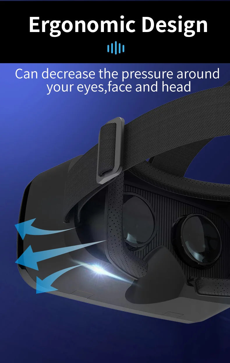 Gafas VR, Auriculares 3D, Dispositivos de Realidad Virtual, Casco, Lentes Viar, Gafas para Teléfono Inteligente, Controlador de Juegos Inteligente, Set de Visión