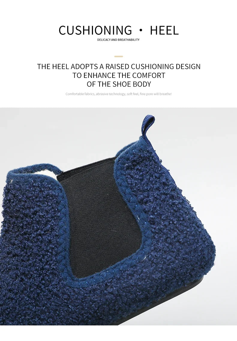 YRZL, zapatos cálidos de algodón para invierno, zapatillas de interior para el hogar para hombre, zapatos informales de algodón de felpa con parte inferior fina, zapatillas antideslizantes de suela suave para hombre